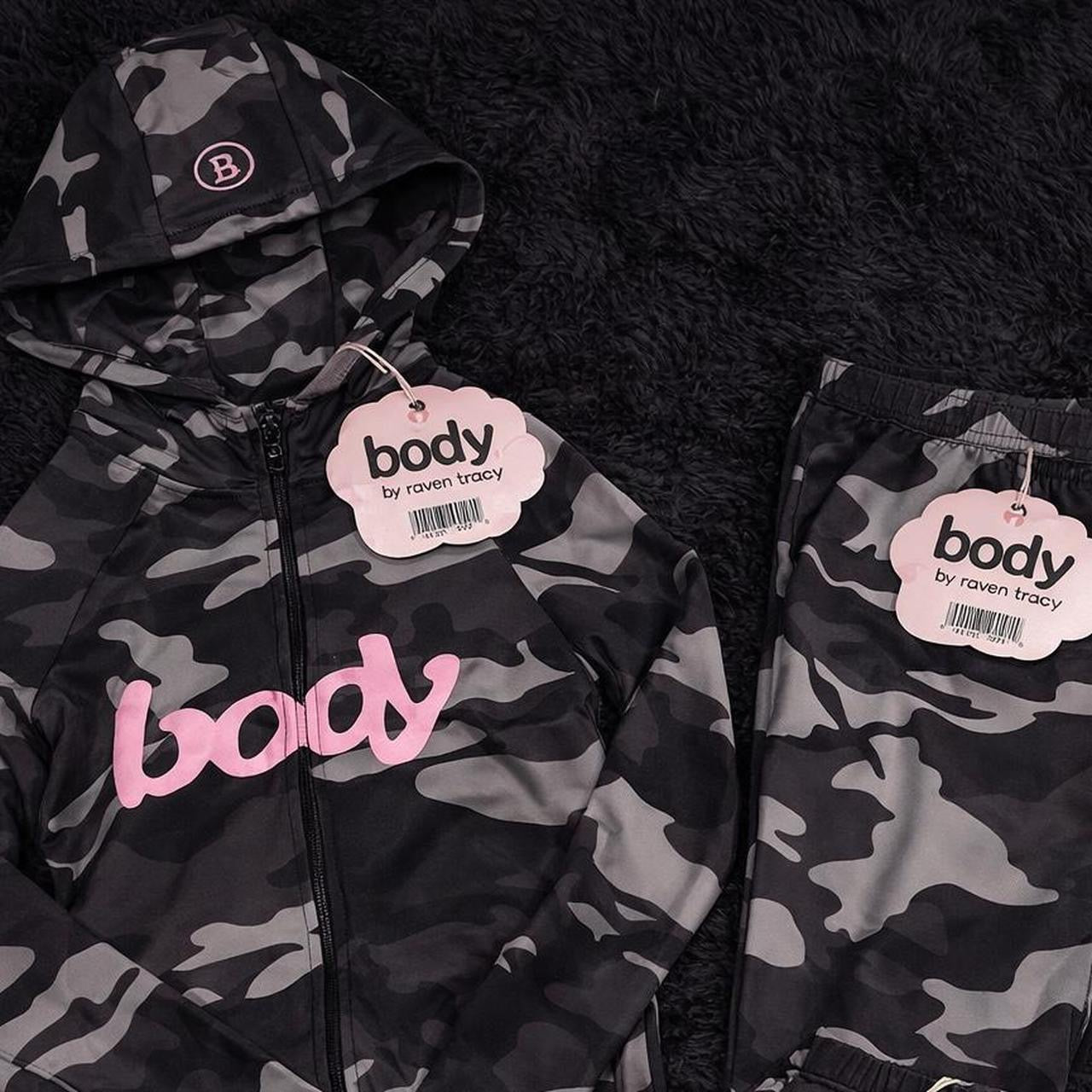 🖤🔥 Body By Raven “Tracy” Black Camo Tracksuit 🔥🖤