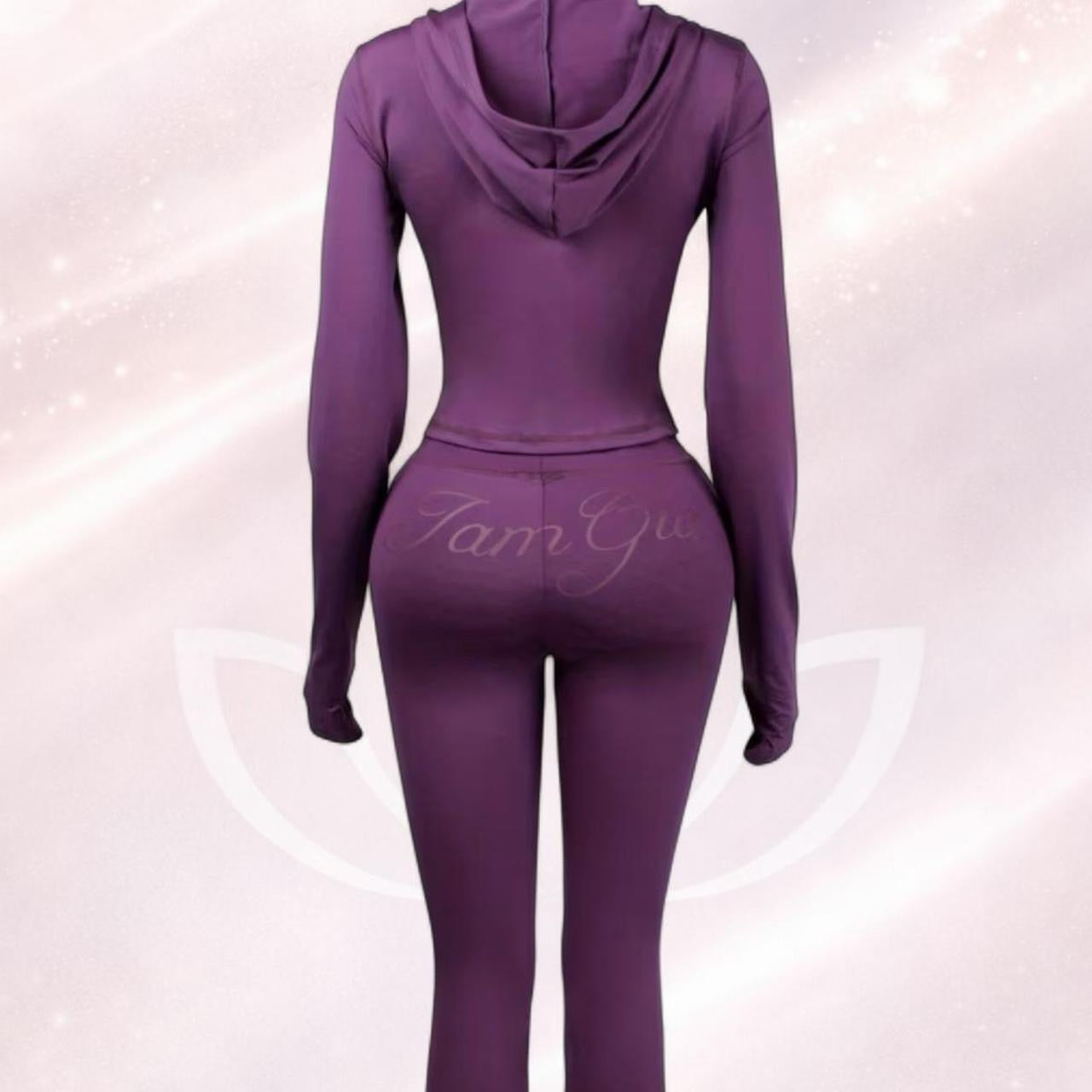 💜🔥 GIA Deep Plum Tracksuit Set — Athleisure Luxe 🔥💜