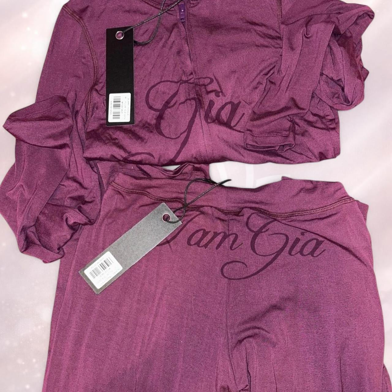 💜🔥 GIA Deep Plum Tracksuit Set — Athleisure Luxe 🔥💜
