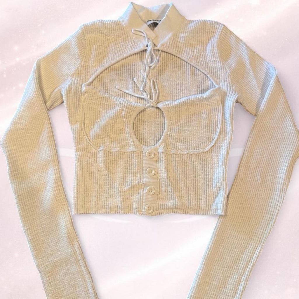 🖤 GUIZIO Thermal Knit Tie Top 🖤🔥